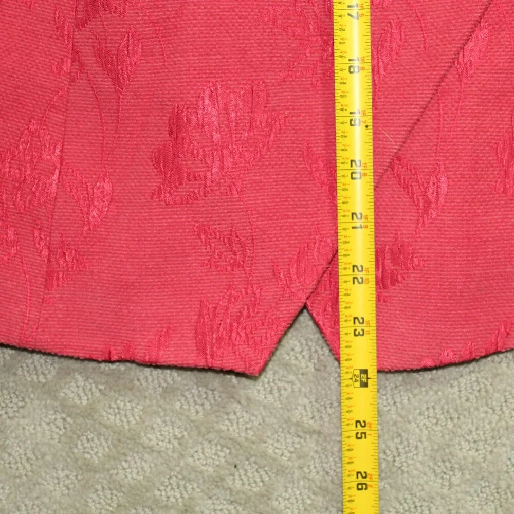 Christian Dior Women's Size 2 Vintage Pink Jacquard Blazer